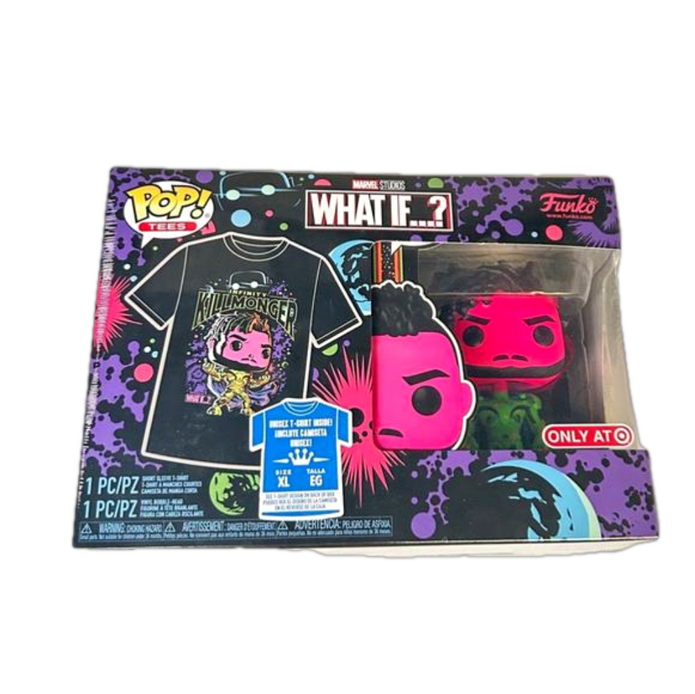 Unisex Funko Pop & Tees Marvel What If Killmonger XL Black Green